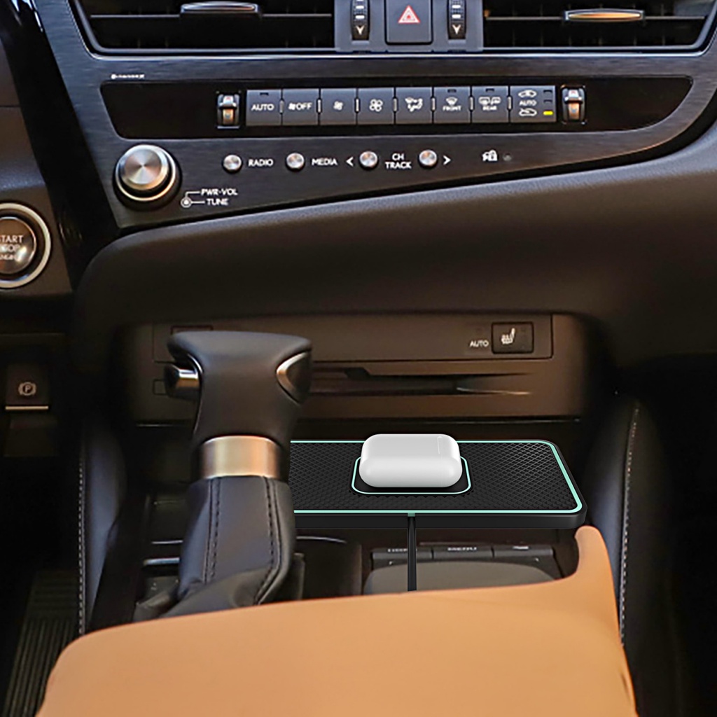 Đế sạc nhanh không dây LENOVO QI tối đa 15W sạc USB 2 trong 1 chống trượt cho văn phòng