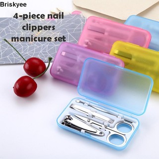 🎶mini bộ bấm móng tay 4 món - bộ kiềm cắt móng tay không gỉ