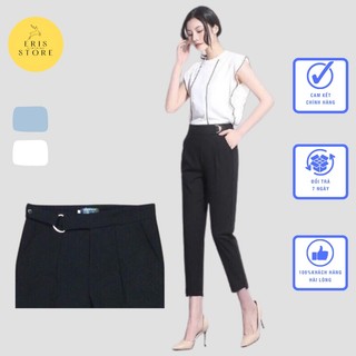 [CAO CẤP] Quần baggy vải nữ Eris lưng cao đai D mặc công sở đi chơi vải âu chuẩn form