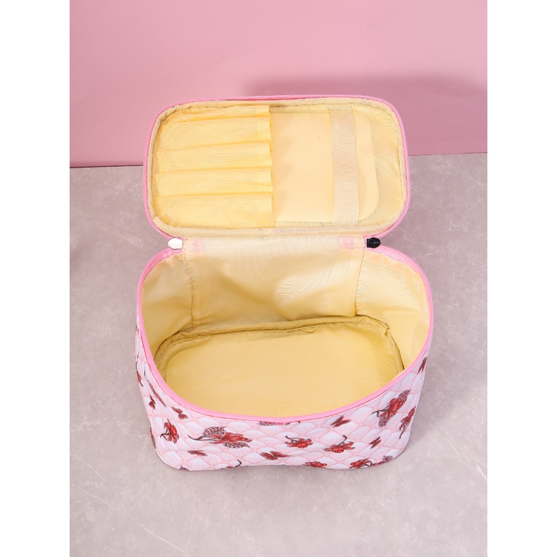 Túi Đựng Mỹ Phẩm Sức Chứa Lớn In Họa Tiết Thời Trang