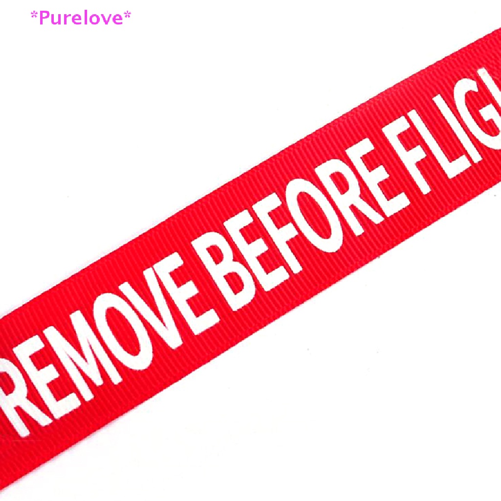 Móc Khóa Thêu Chữ Remove Before Flight Dễ Thương Mới