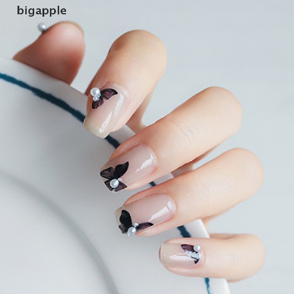 Miếng Dán Móng Tay Họa Tiết Bướm 5D Nghệ Thuật Độc Đáo Siêu Mỏng Tiện Dụng