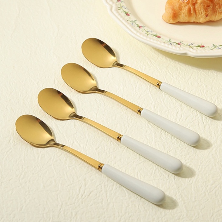 Thìa cafe - Nĩa(Rĩa) size Bé | THÌA NĨA INOX CÁN SỨ , gia dụng decor thông minh