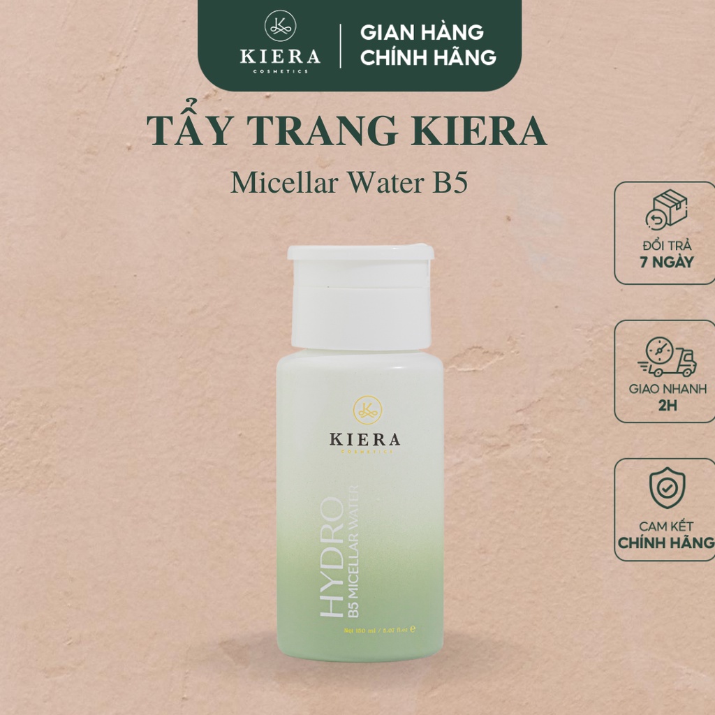 Nước tẩy trang cấp ẩm, dịu nhẹ KIERA - MICELLAR WATER B5