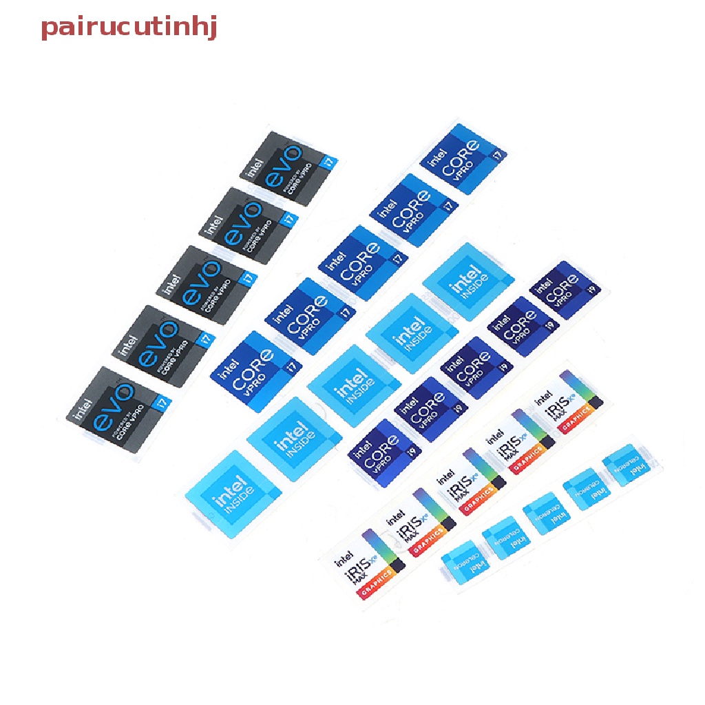 Set 5 Cặp Nhãn Dán Trang Trí Cpu Thế Hệ Chính Hãng DIY 10 i3 i5 i7 i9 Hires