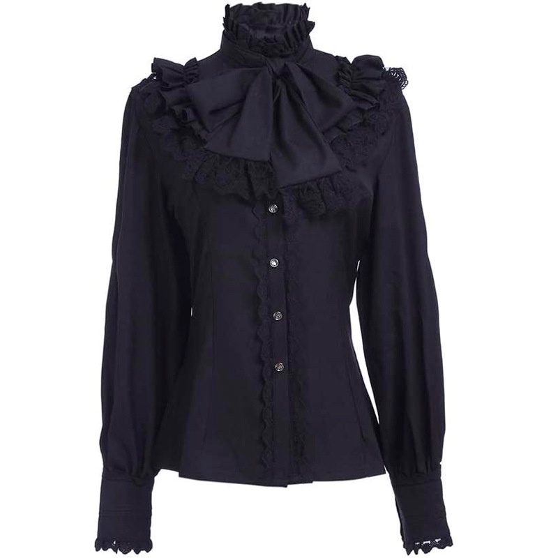 Medieval Victoria Áo Sơ Mi vintage Phong Cách gothic Cho Nữ