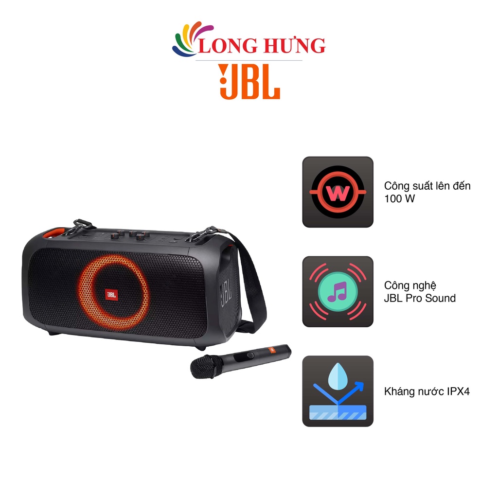 Loa Bluetooth JBL PartyBox On-The-Go JBLPARTYBOXOTGAS2 - Hàng chính hãng