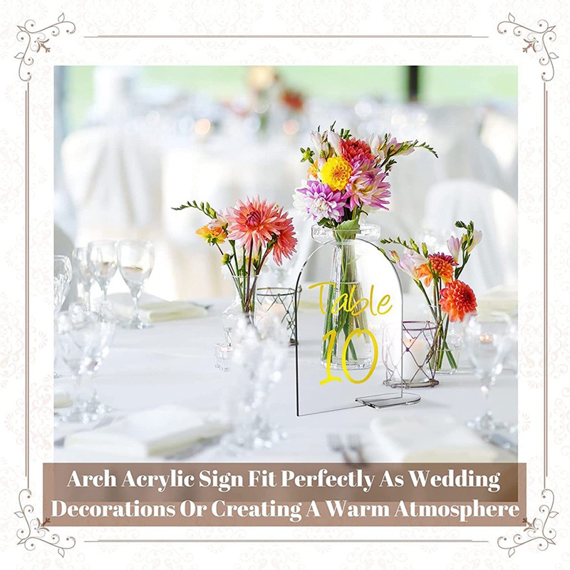 Bộ 20 Biển Hiệu Acrylic Trơn Kèm Giá Đỡ 6X4 Inch Diy