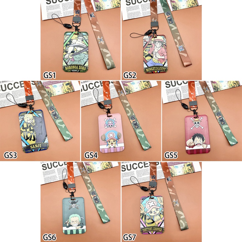 Thẻ Xe Buýt Kèm Dây Đeo Cổ Họa Tiết Hoạt Hình One Piece Sauron Luffy