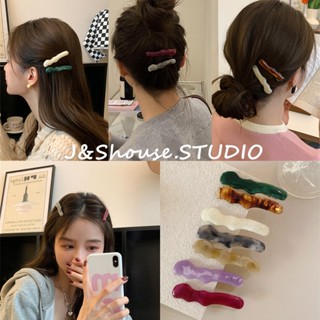 Kf564 Hàn Quốc acrylic Sóng không đều phẳng cá sấu kẹp tóc phụ kiện nữ