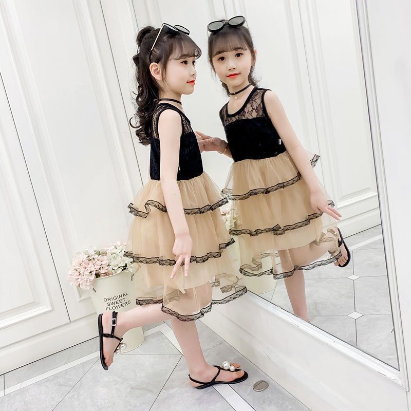 Váy công chúa mùa hè cho bé gái Váy bánh bèo mùa hè tây hóa cho trẻ em Váy xu hướng thời trang Trung Quốc và Hàn Quốc 2023