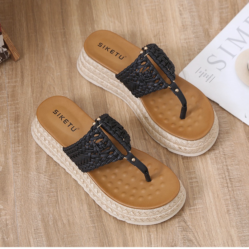 Giày Sandal Đế Dày Chống Trượt Phong Cách Roman Size 41-42 Cho Nữ