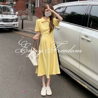Đầm Tay Ngắn Dáng Chữ A Ôm Eo Thời Trang Hàn Quốc Xinh Xắn Cho Nữ