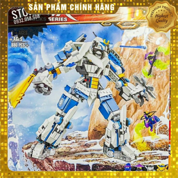 Bộ non-Lego Lắp Ráp Robot Chiến Binh Ninjago Của Zane