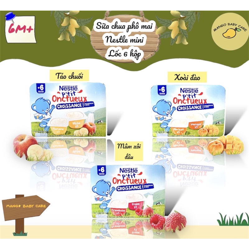 sữa chua phô mai nestle mini cho bé 6m