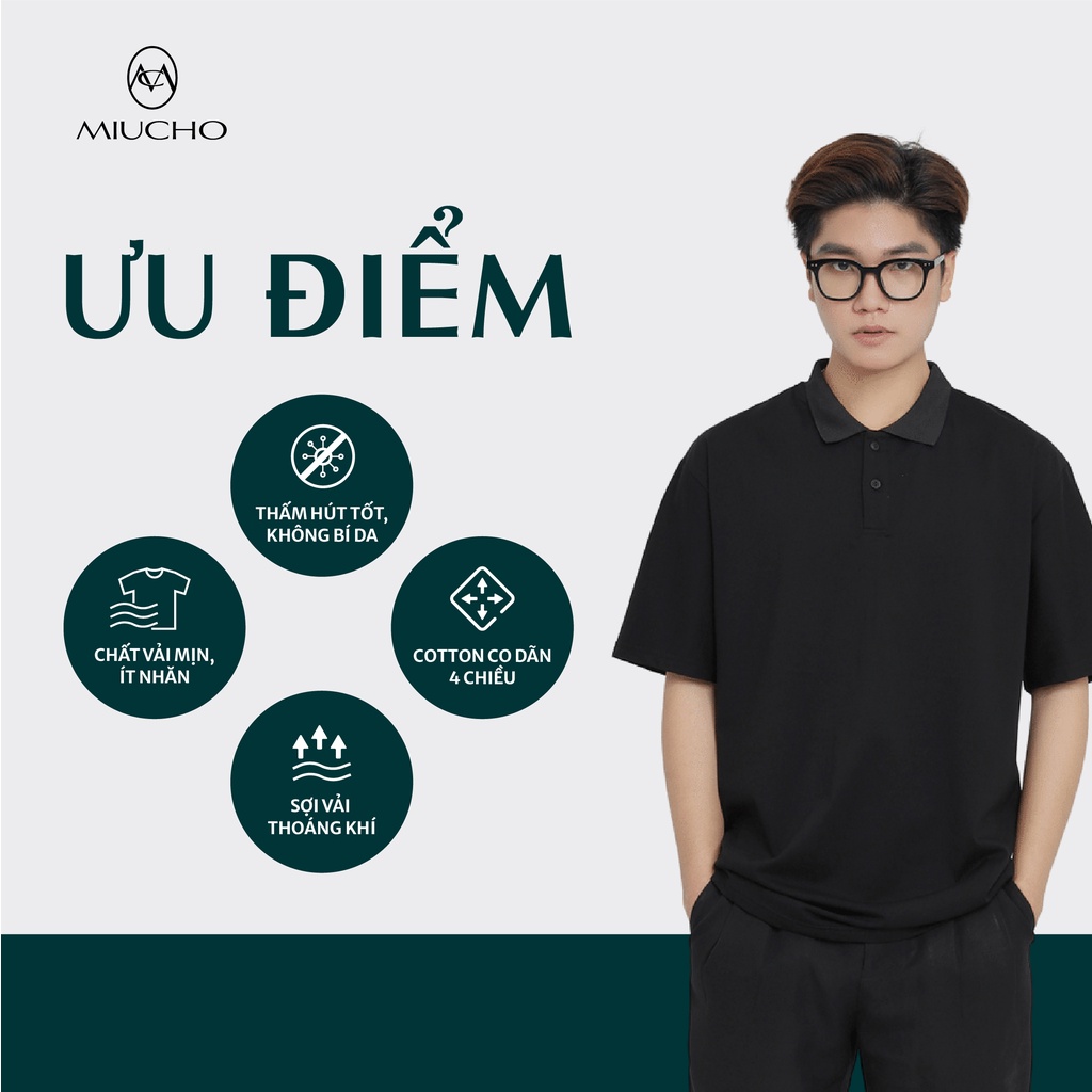 Áo polo nữ form rộng có cổ đẹp chất cotton form unisex PL041 Miucho in name | BigBuy360 - bigbuy360.vn