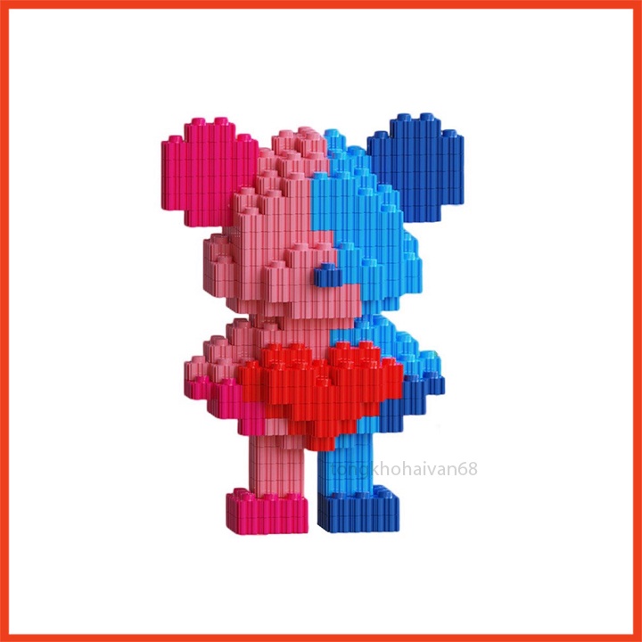 Đồ Chơi Mô Hình Lắp Ráp, Xếp Hình Gấu 3D Bear Brick Nhiều Chú Gấu Nhỏ Đáng Yêu