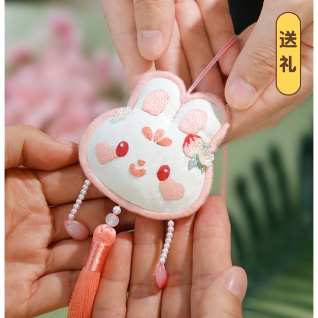 Túi Thơm Thêu Hình Thỏ An Toàn Cho Trẻ Em