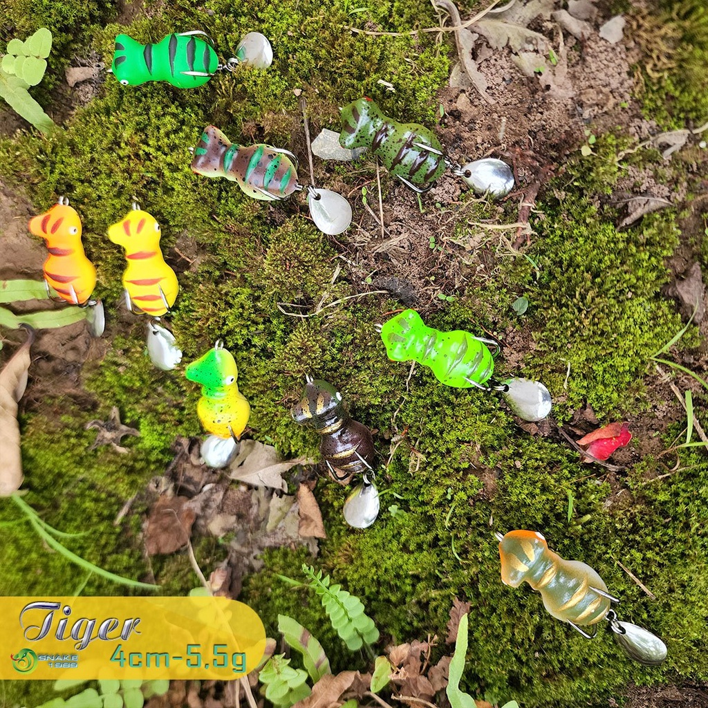 Mồi Nhái Hơi Tiger 4cm Siêu Nhạy Mồi Câu Lure Mồi Câu Nhái Giả Chất Lượng Giá Rẻ
