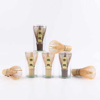 Dụng cụ pha trà bằng tre nhẹ màu trà matcha phong cách nhật bản