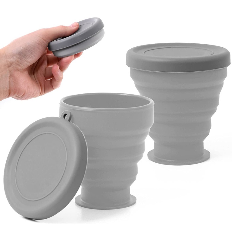 Cốc Uống Nước Du Lịch Bằng Silicone Có Thể Gấp Gọn Tiện Lợi