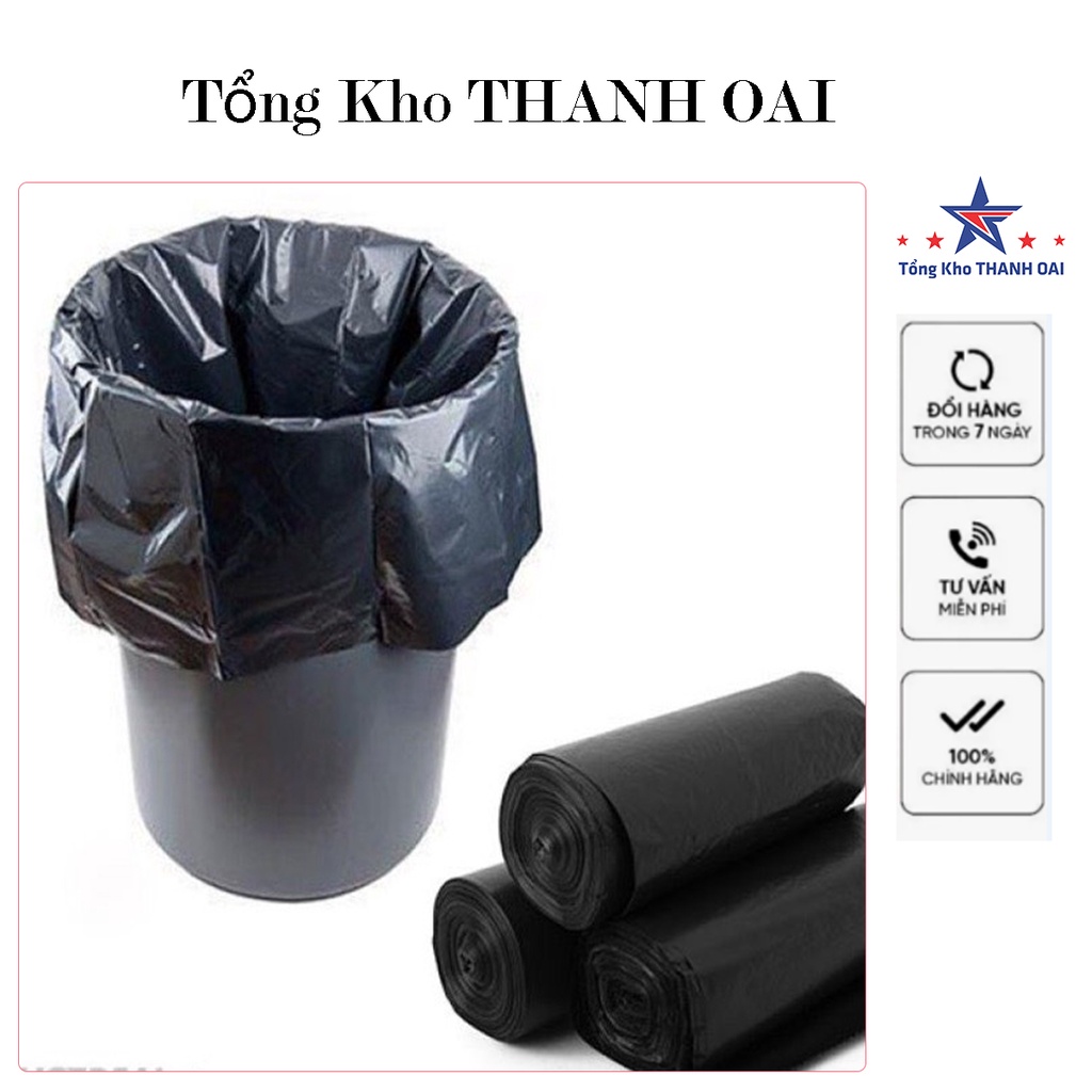 Túi đựng rác tự huỷ sinh học túi rác đen kích thước 60*30cm