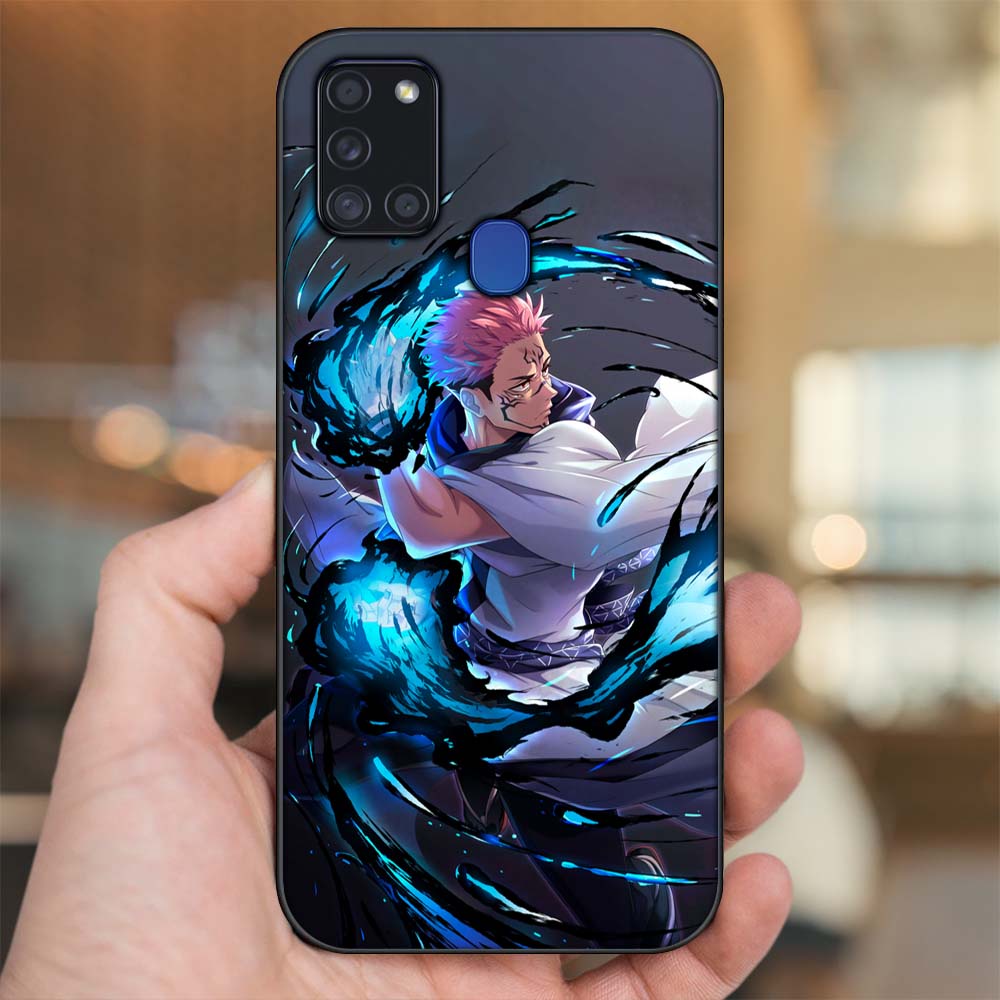 Ốp lưng Samsung A21S viền đen in hình Sukuna Yuji Jujutsu Kaisen Chú Thuật Hồi Chiến