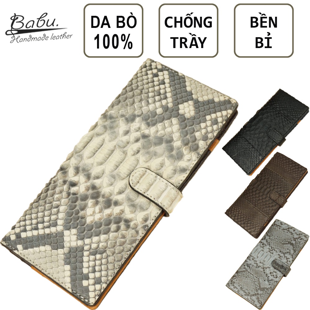 VÍ DÀI DA TRĂN NHẬP KHẨU, VÍ NAM DA THẬT DÁNG DÀI SANG TRỌNG WL090