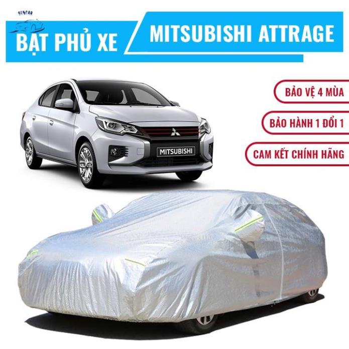 Bạt phủ xe ô tô 5 chỗ Mitsubishi Attrage 3 lớp chống nóng, chống thấm, chống bụi. Bạt phủ xe Attrage, Bạt trùm xe hơi +