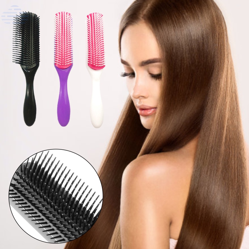 Lược Chải Tóc Xoăn Thẳng 9 Hàng Có Thể Tháo Rời Cho Salon Làm Tóc Tại Nhà