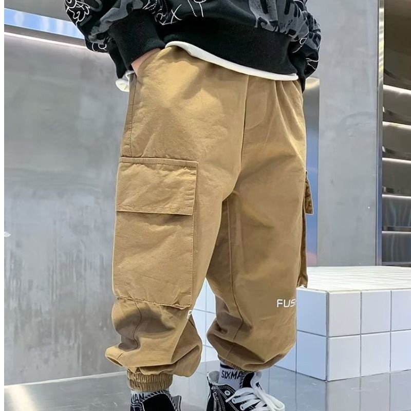 * * Qu n Quần Yếm baggy B Dáng Rộng Họa Tiết Rằn Ri Phong Cách Xuân Thu Cho bé trai