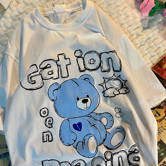 NRVP Áo Thun Tay Ngắn In Hình Thời Trang Đường Phố Hàn Quốc Mới Cho Nữ