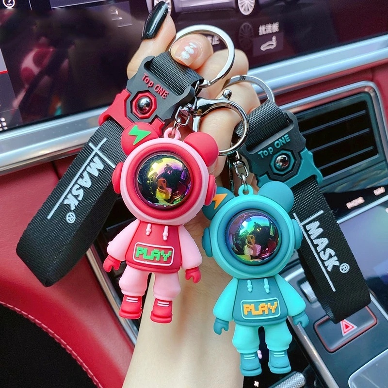 Móc Khóa Hình Gấu Bông Tia Chớp Sáng Tạo