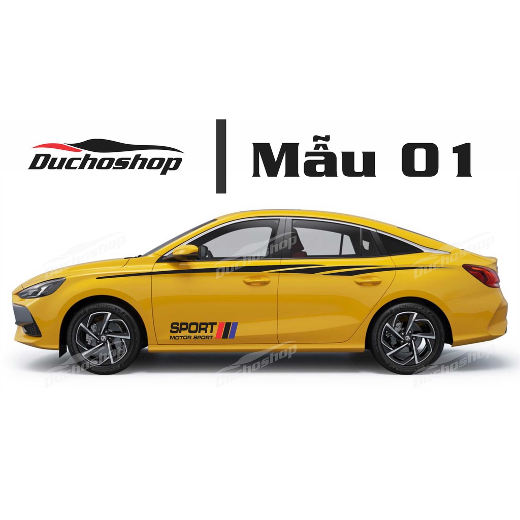 tem dán sườn xe MG thể thao 001