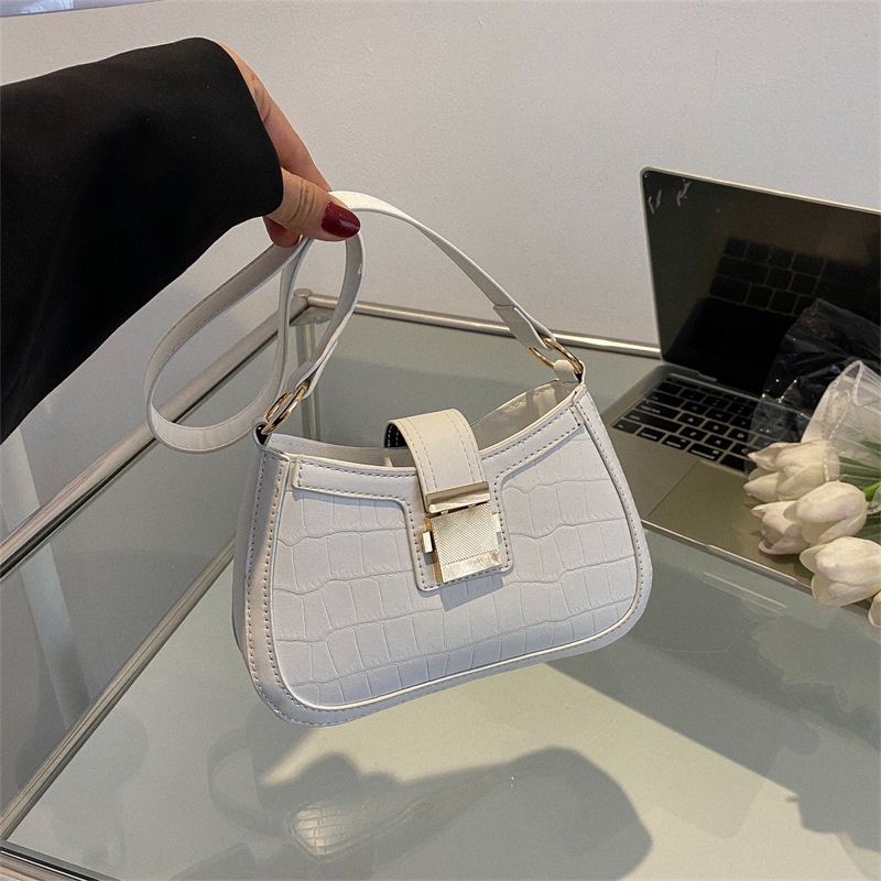 Ielgy Túi đeo dưới cánh tay Vuông Nhỏ Kết Cấu niche Cao Cấp Dành Cho Nữ