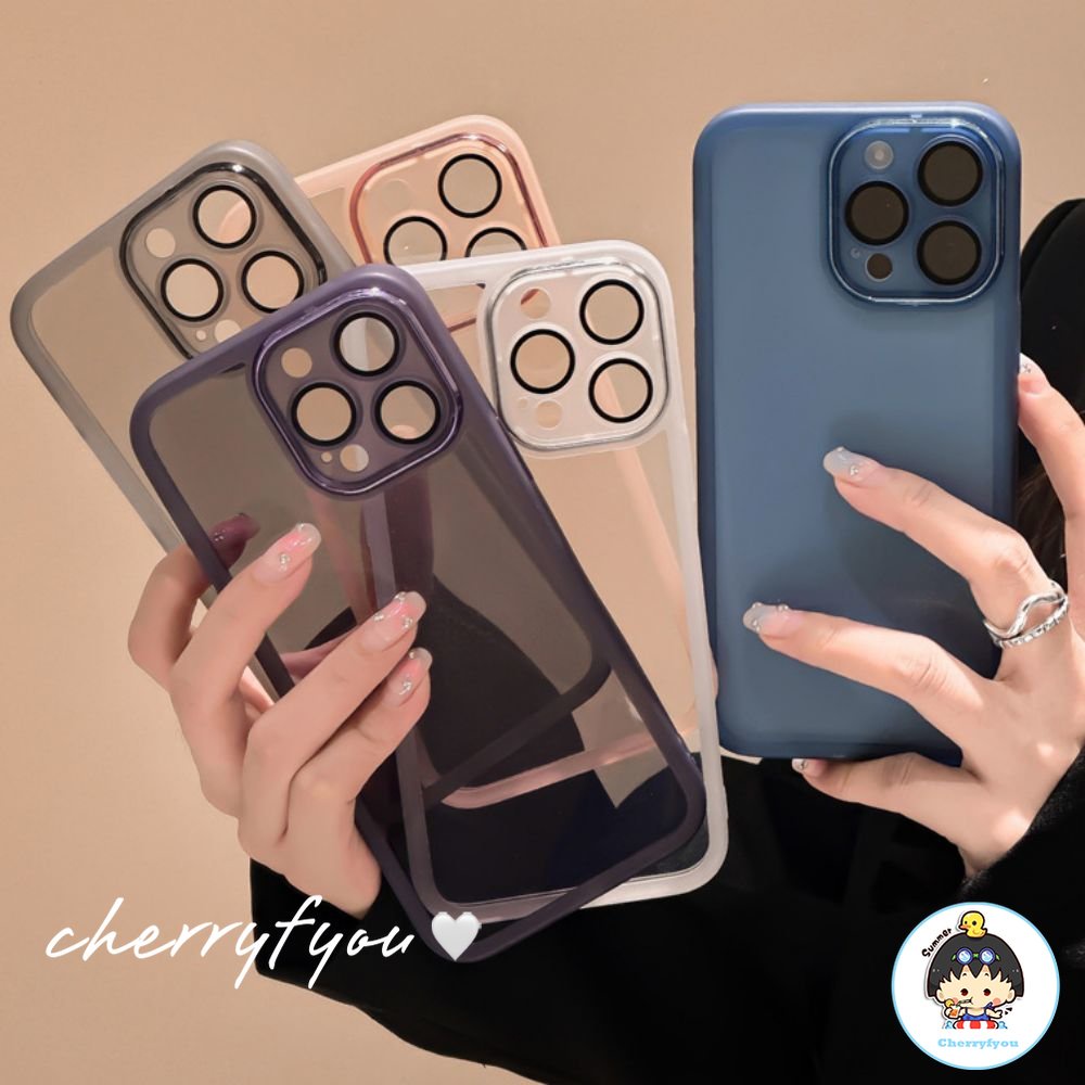 Ốp Điện Thoại TPU Mềm Chống Trầy Bảo Vệ Ống Kính Máy Ảnh Cho IPhone 11 12 13 14 Pro Max