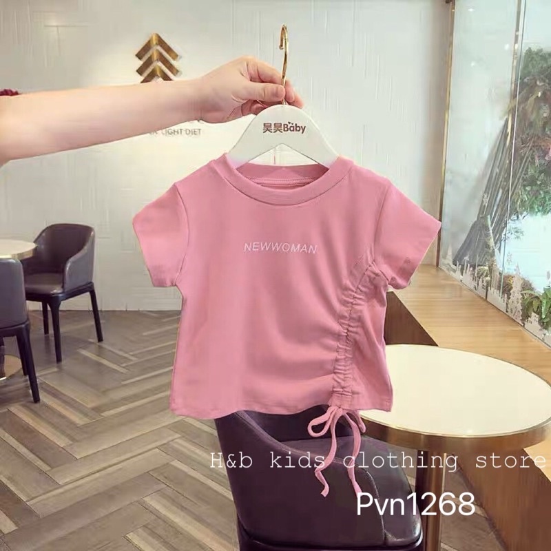 Áo thun cộc tay cho bé gái phong cách, áo phông cho bé gái