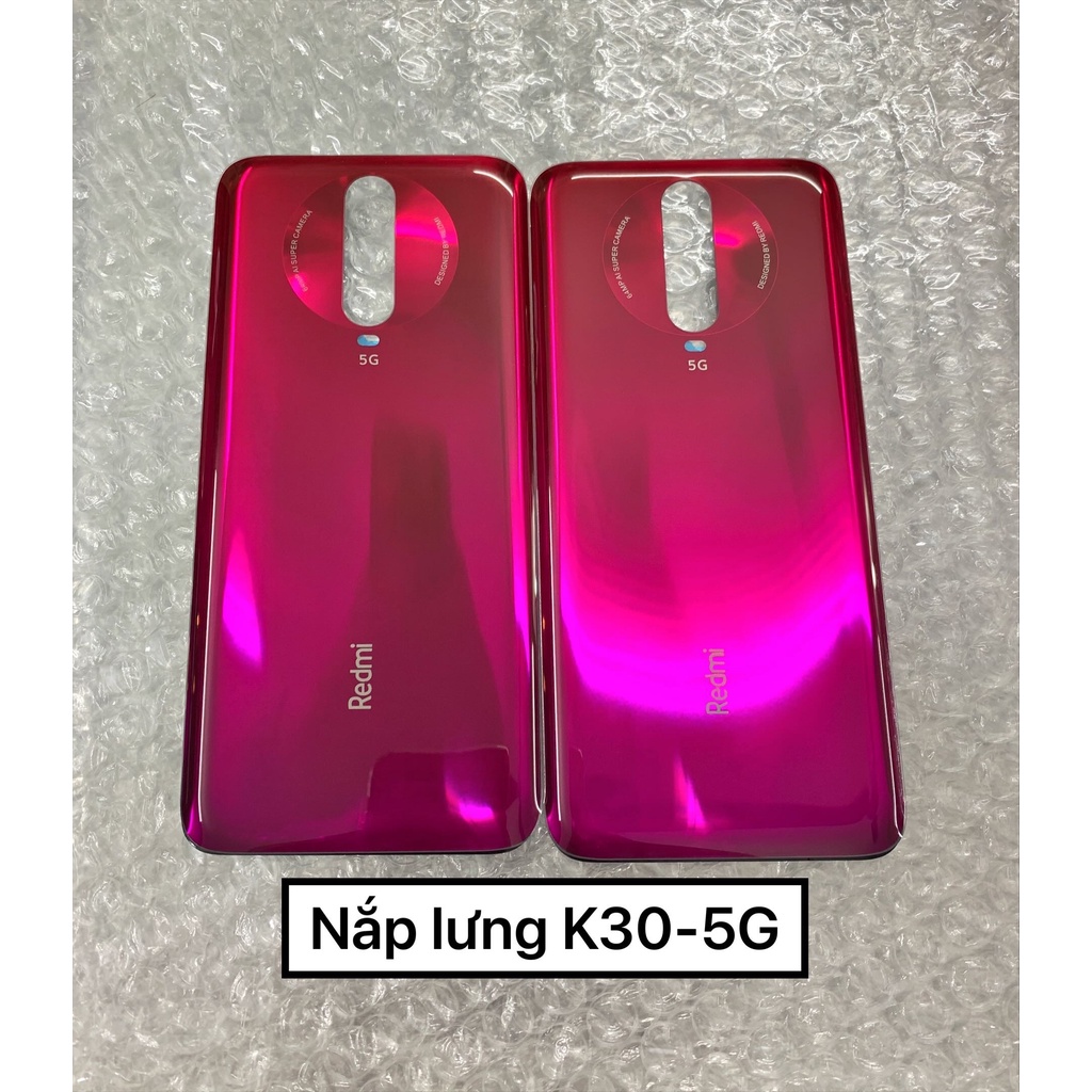 Nắp Lưng Xiaomi K30-5G Chất Lượng A+ Đen/Đỏ/Xanh Tím
