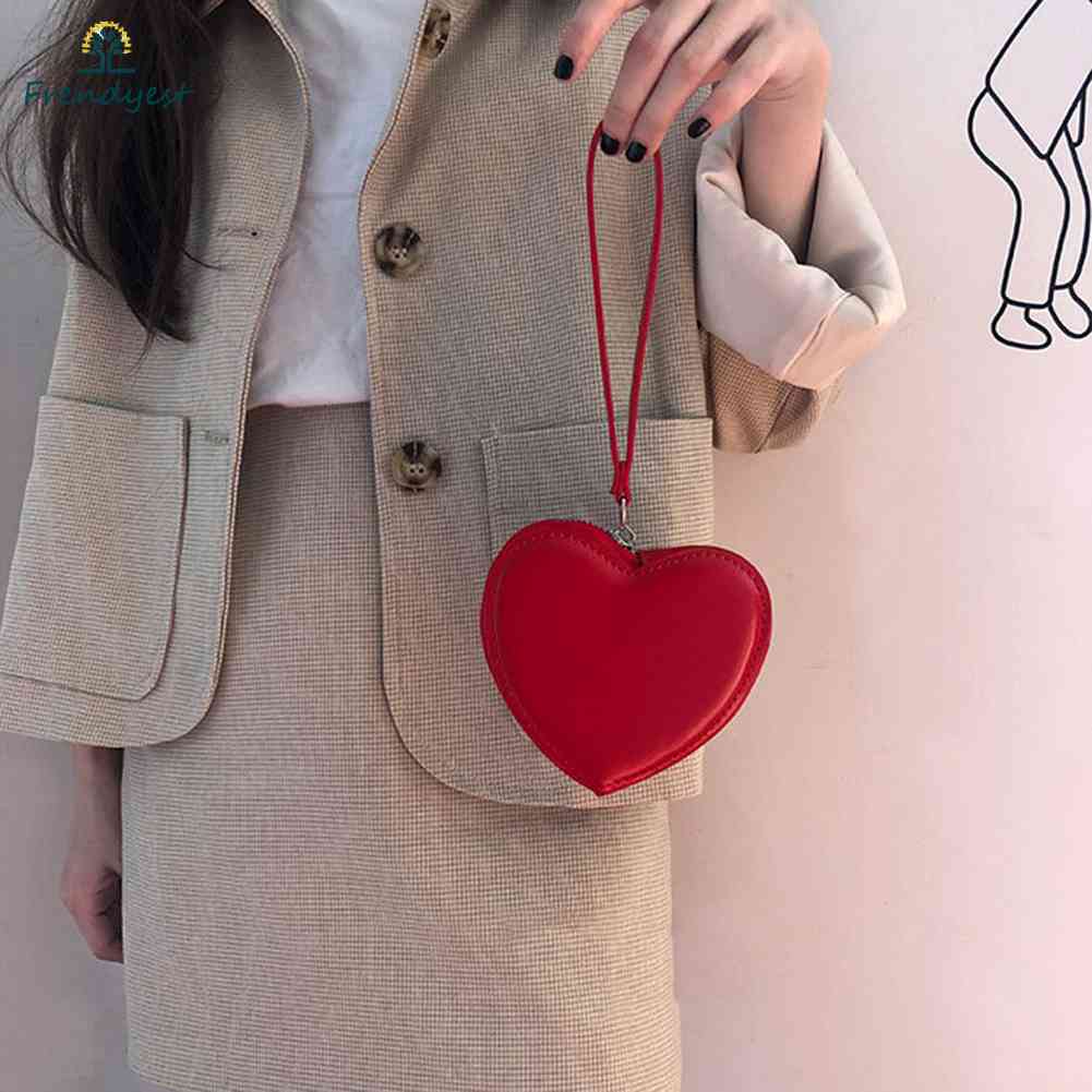 Ví da mini hình trái tim thời trang Hàn Quốc