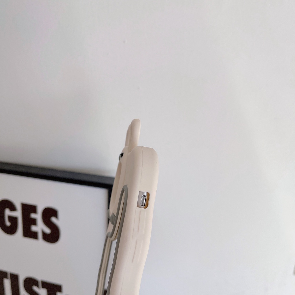 Ôp Điện Thoại Silicon Dẻo Tráng Gương Hình Thỏ Trắng Cho OPPO A32 a55 a54 a16 a56 a57 reno5 reno6 reno7 reno8 reno9 a96 a58 Ốp