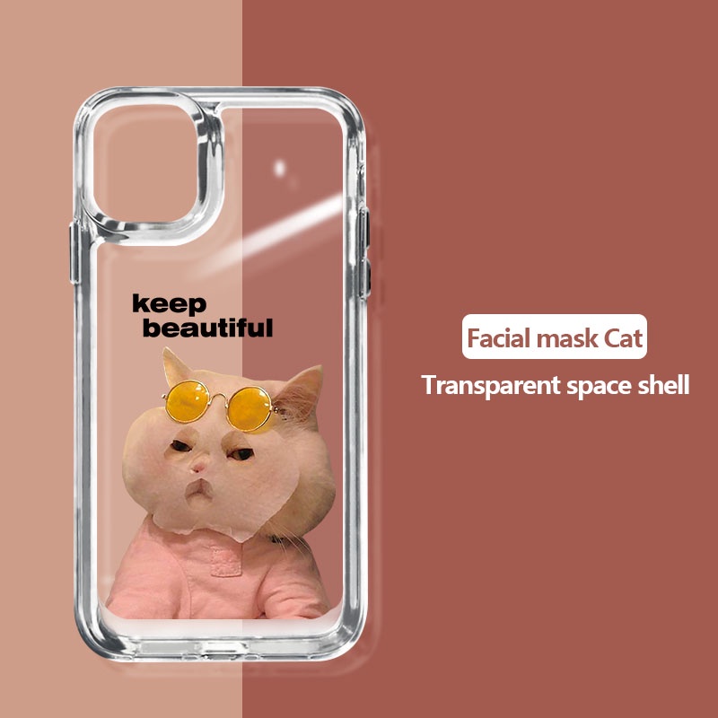 Ốp Điện Thoại DecoPhone Acrylic tpu acrylic Hình Mèo Đeo Mặt Nạ Cho iphone 6 6s 7 8 plus x xs max se 11 12 13 14 15 pro max plus