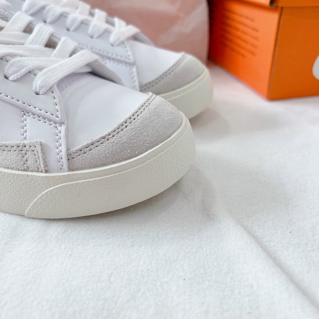 Giày thể thao_Nik,,,e Blazer Mid low Giày sneaker Nam Nữ Trắng Đen Cổ Cao Thể Thao Full Box Bill