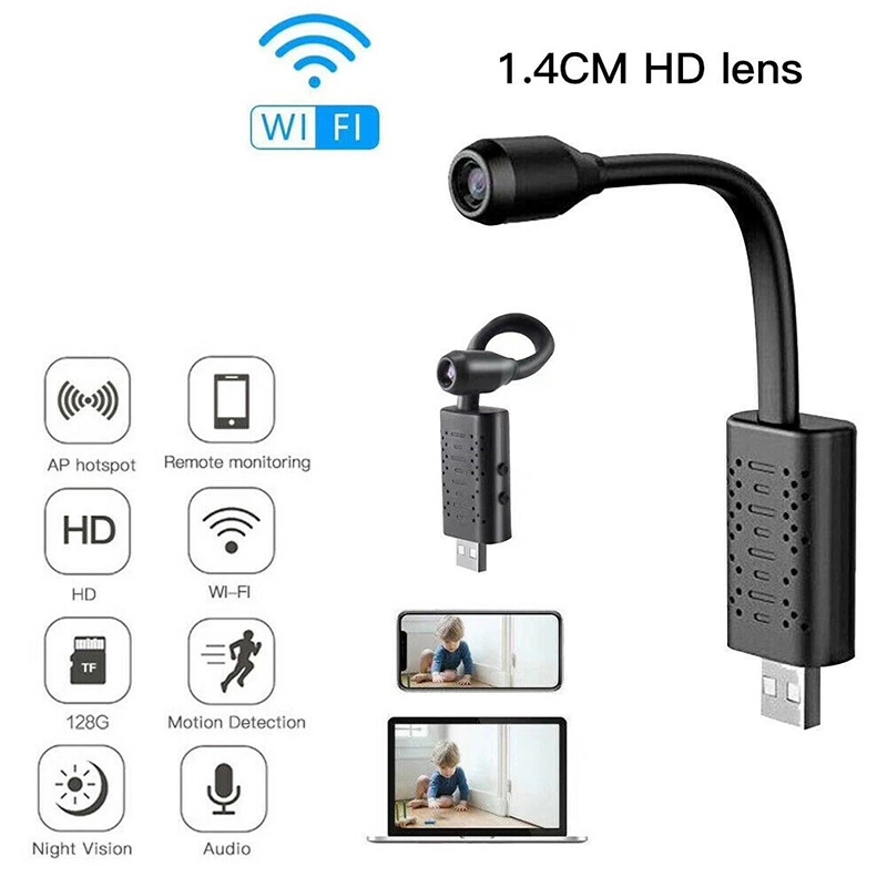 Camera Ip Wifi Không Dây USB Mini Theo Dõi An Toàn Cho Trẻ Em / Thú Cưng