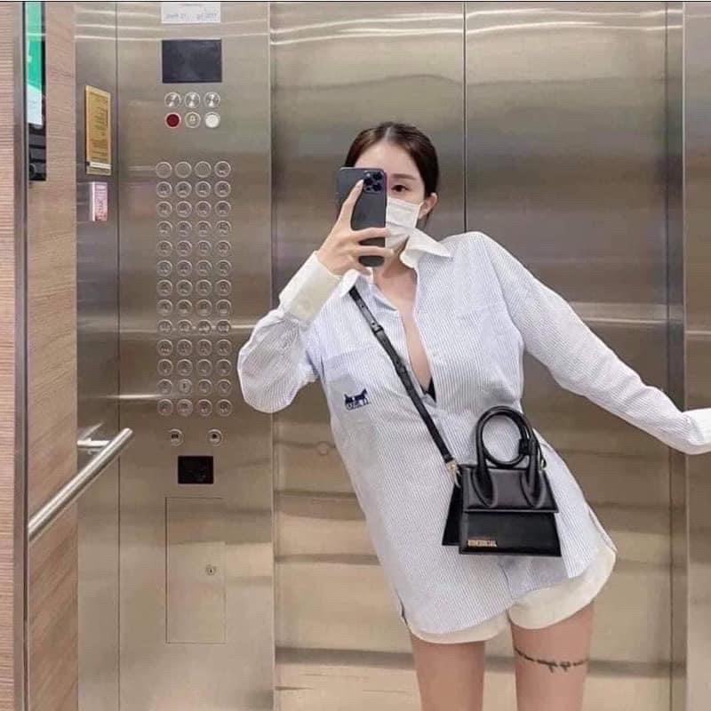 Túi xách nữ đeo chéo quai xoắn Jac logo chữ nổi hàng thời trang mẫu mới h88