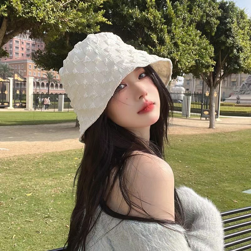 Nón Tai Bèo Mỏng Họa Tiết Sọc Caro Thời Trang Xuân Hè Cho Nữ