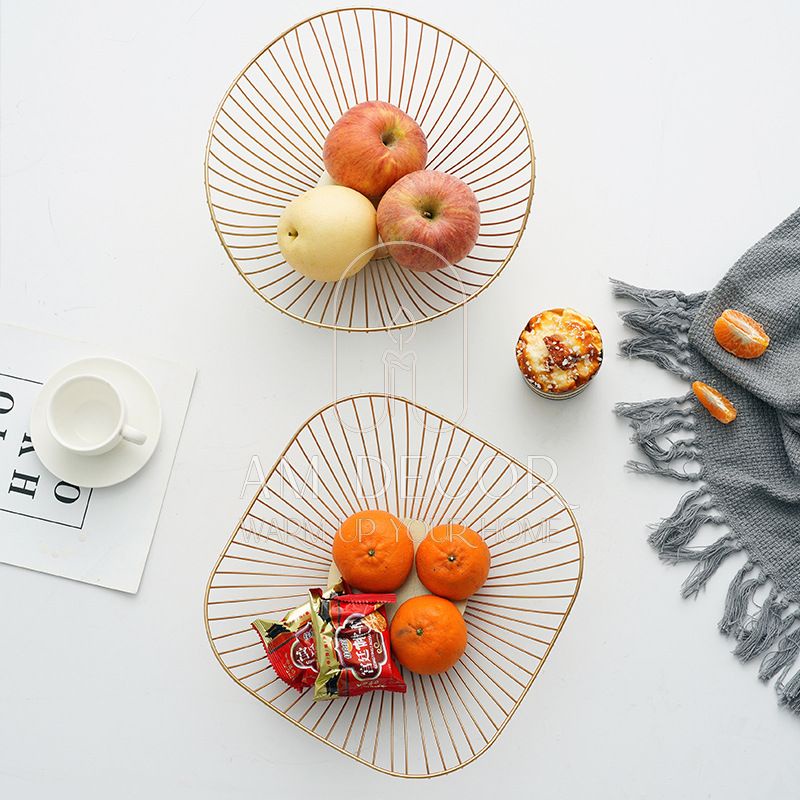 Giá sắt tối giản đựng hoa quả bánh kẹo đồ trang trí nhà bếp sang trọng - AM Decor