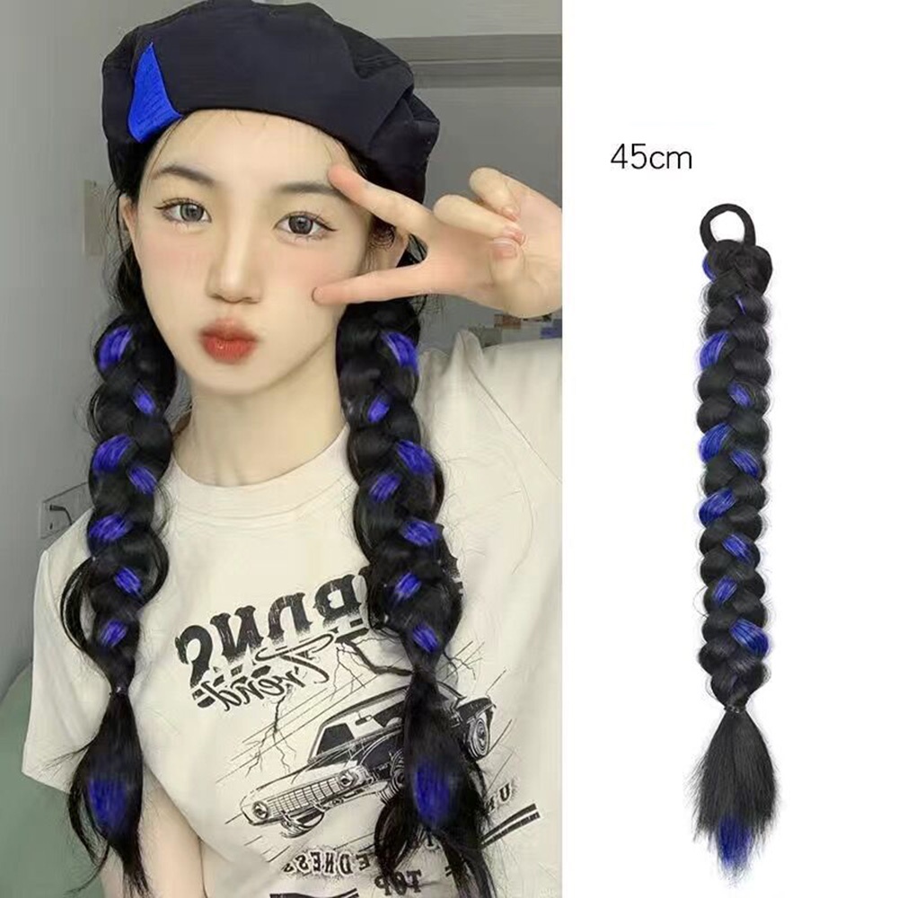 1 Tóc Giả Thắt Bím Đuôi Ngựa Màu Gradient Dễ Thương Thời Trang Cho Nữ
