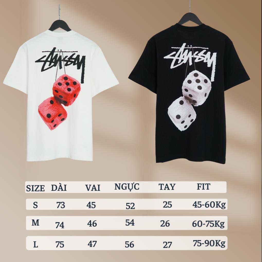 Áo Thun , Phông Stussy Fuzzi Dice - Stussy Xí  Ngầu Vải Cotton 100%