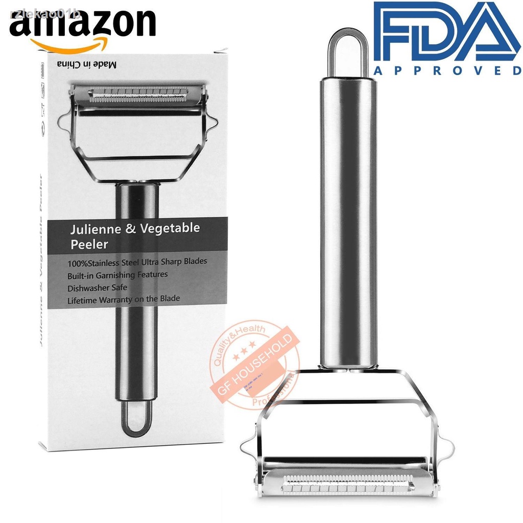 ✝ ♝Máy cắt rau củ đa chức năng hai đầu xuyên biên giới Amazon cắt nhỏ dao gọt vỏ bao bì hộp màu FDA