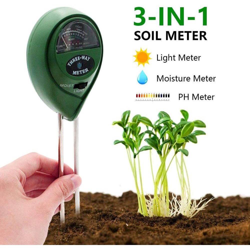 [SALE MẠNH] Máy đo đất, thiết bị đo PH đất 4-1 (PH, độ ẩm, ánh sáng, nhiệt độ) nhỏ gọn tiện lợi